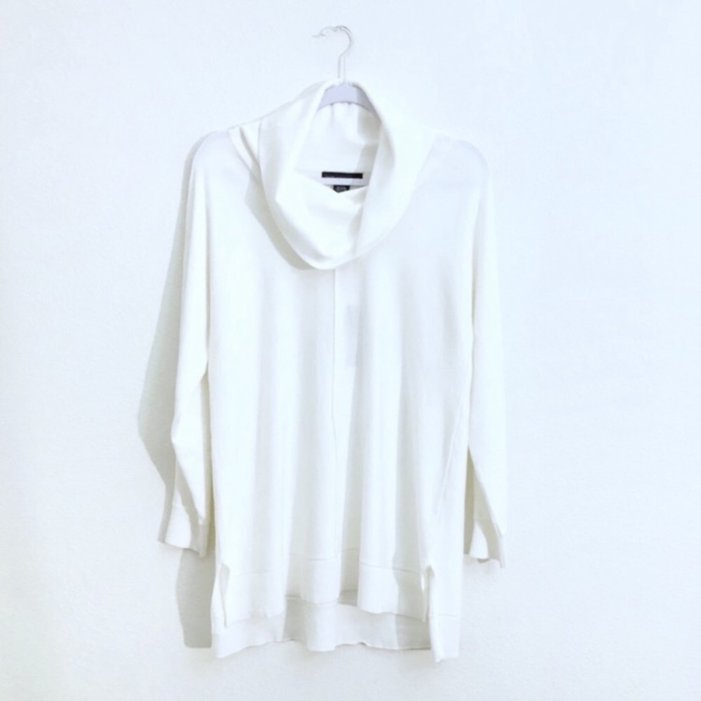 New JOAN VASS Cowl Neck Knit Sweater